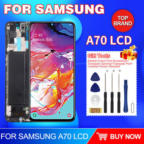 Hot Sale 6.7 Inch SM-A705F Display For Samsung Galaxy A70 Lcd Touch Screen Digitizer A705 Assembly With Frame Free Shipping