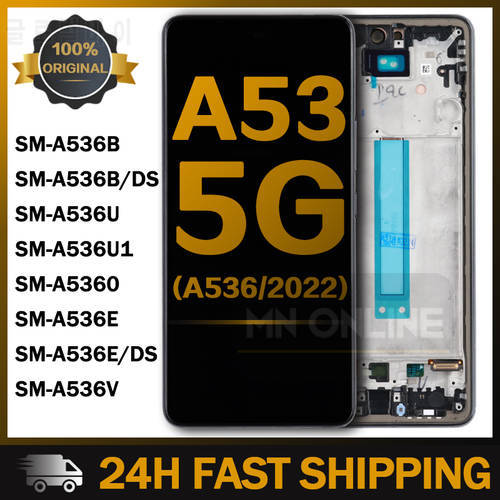 6.5&39&39 Original For Samsung Galaxy A53 5G LCD A536U A536B A5360 Display Panel Glass Touch Screen Digitizer For samsung A536 LCD