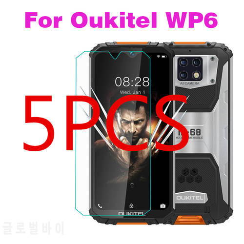5pcs for oukitel wp6 tempered glass protective 9h high quality on the for oukitel wp6 screen protector glass film cover guard