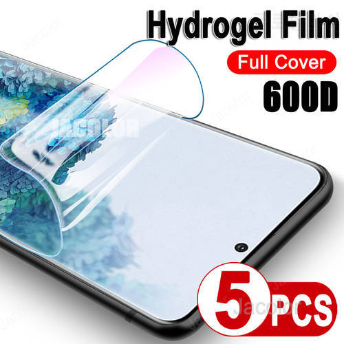 5PCS Hydrogel Safety Film For Samsung Galaxy S22 Ultra S22+ S21 Fe S20 Plus 5G Soft Protective Film S22Ultra Gel Film Not Glass
