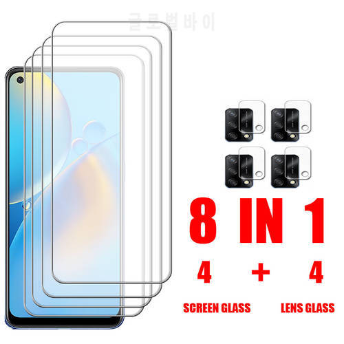 Tempered Glass For OPPO A74 4G/5G Screen Protector Glass For OPPO A 74 A74 5G Camera Lens Film OPO OPP OPPOA74 4G Phone Cover
