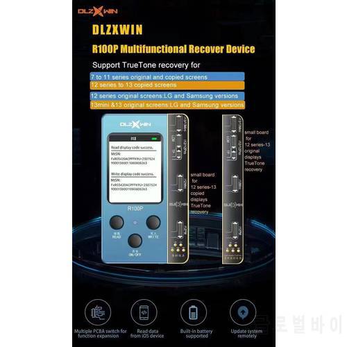 DL R100P Original Color Recovery Programmer Support Original/Copy LCD For iPhone 7 To 13 Screen True Tone Display Repair Tools