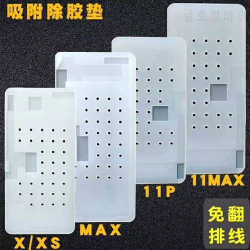E-FIXIT Silicone Suction Rubber Mat Unbent Flex Cable OCA Glue Cleaning Pad For iPhone X XS Max XR 11 12 Mini 13 Pro