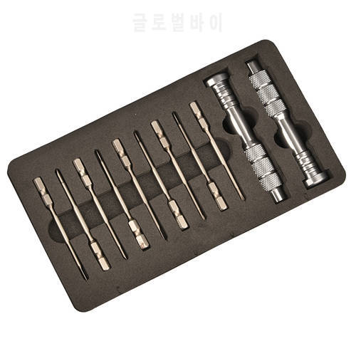 Vlogmagic S2 Tool Steel 11-in-1 Ratcheted Stubby Screwdriver Sets for Lens Camera Repair Smartphone Fix