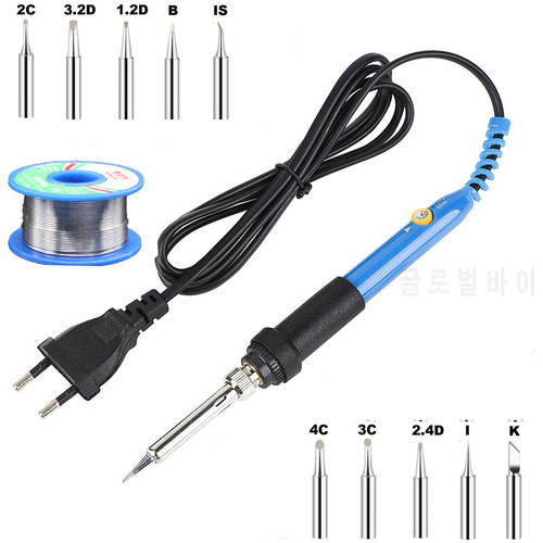 220V 110V 60W 80W Electric Soldering Iron Adjustable Temperature Electric Welding Solder Rework Station Heat Pencil Tips Repair