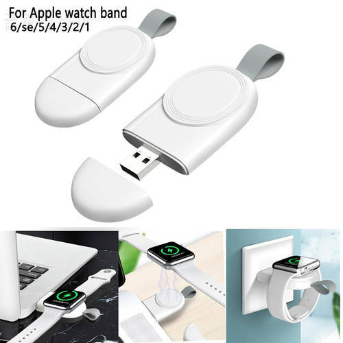 Portable Wireless Charger for Apple Watch Series 6 se 5 4 3 2 1 band strap Station USB C Charger Cable for IWatch 6 se 5 4 3 2 1