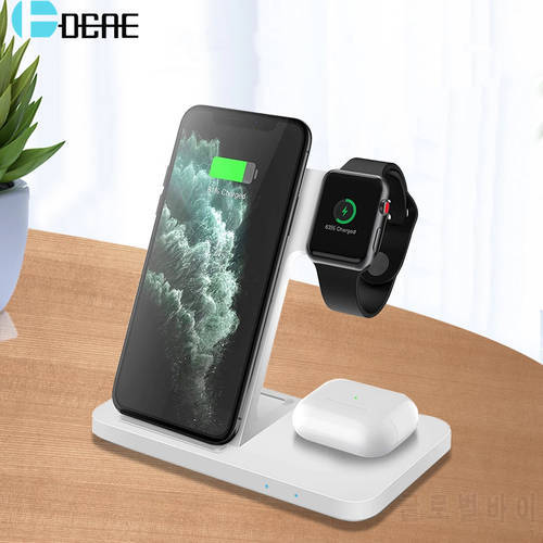 DCAE 15W Fast Wireless Charger 3 in 1 Charging Dock Station For iPhone 14 13 12 11 XS Max XR X 8 Apple Watch 8 7 SE AirPods Pro