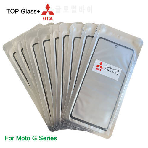 10Pcs/lot GLASS +OCA LCD Front Outer Lens For Motorola Moto G7 G8 G9 G10 G100 G20 G30 G40 G50 G60 G31 G41 G51 G71 Touch Screen