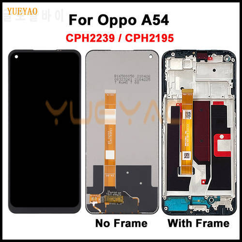 For Oppo A54 4G CPH2239 LCD Display Touch Screen Digitizer For Oppo A54 5G CPH2197 CPH2263 LCD Display With Frame Replacement