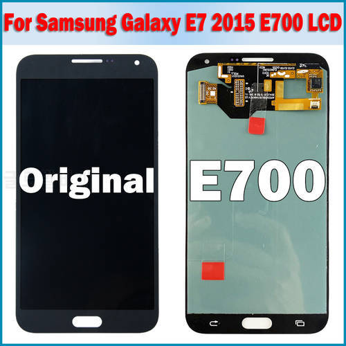 100% Test Super AMOLED LCD For Samsung Galaxy E7 E700 E700F E7000 E7009 LCD Display Touch Screen Digitizer Assembly Replacement