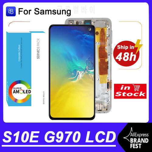 100% Original 5.8&39&39 AMOLED Display For Samsung Galaxy S10E G970F/DS G970U G970W Full LCD Touch Screen Digitizer Repair Parts