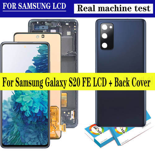 Original LCD For Samsung Galaxy S20 Fan Edition G780F G781F S20 FE 5G LCD Touch Screen Digitizer Repair Parts with back Housing