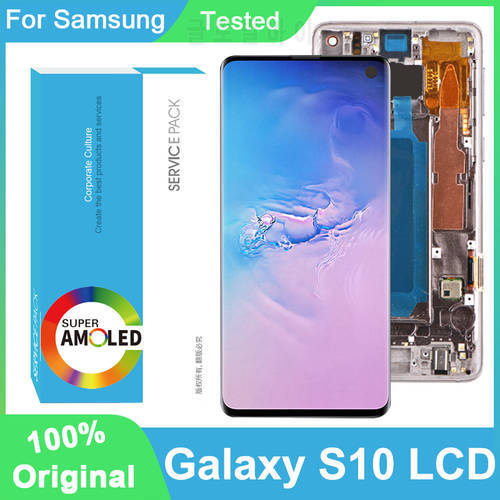 100% Original 6.1&39&39 Super AMOLED Display For Samsung Galaxy S10 G973F/DS G973U G973 Full LCD Touch Screen Digitizer Repair Parts