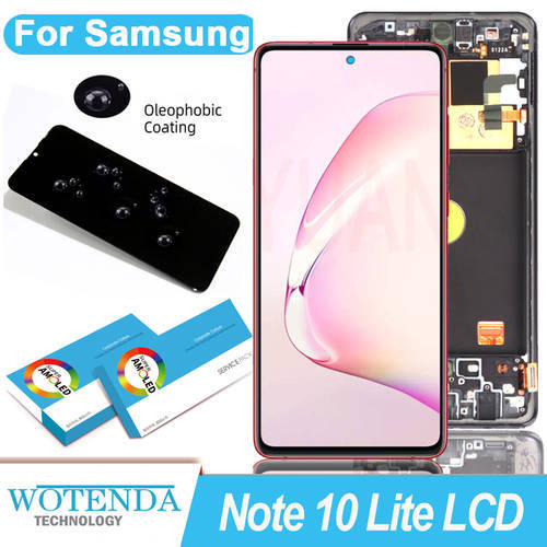 100% Original 6.7&39&39 AMOLED Display for Samsung Galaxy Note 10 lite N770F LCD Touch Screen Digitizer Assembly Repair Parts