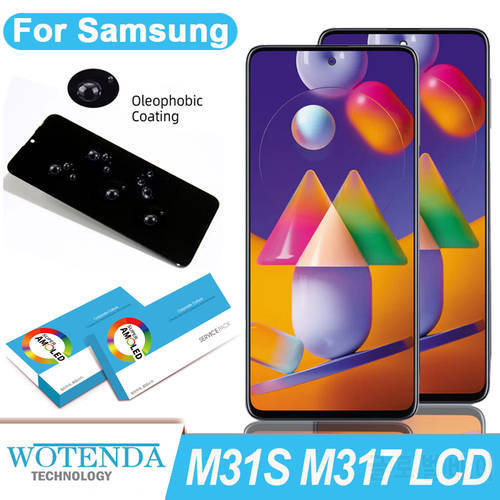 100% Original LCD Display Touch Screen Digitizer Assembly for Samsung Galaxy M31S M317 M317F Pantalla Repair Parts