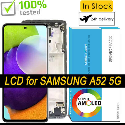 100% Original 6.5&39&39 Super AMOLED Display for Samsung Galaxy A52 5G A526 A526F A526F/DS LCD Touch Screen Digitizer Assembly