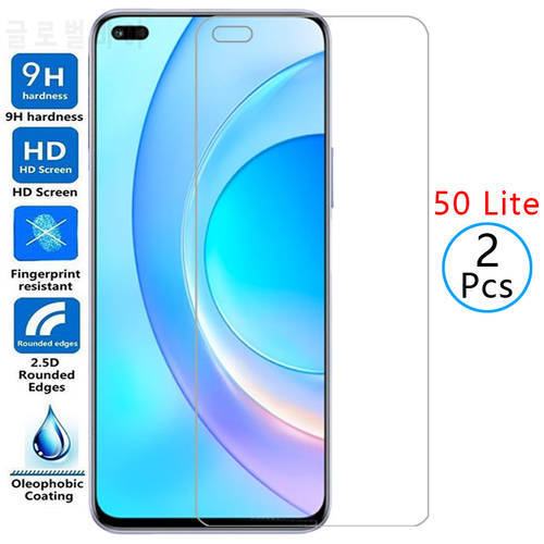 protective tempered glass for huawei honor 50 lite screen protector on 50lite light 6.67 film huawey huwei hawei honer onor honr