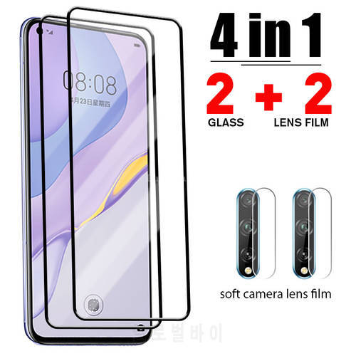 4in1 Full Cover Camera Lens Glass for Huawei P30 P40 P20 Lite P Smart Z S 2021 2020 Tempered Glass for Huawei Mate 30 20 Lite