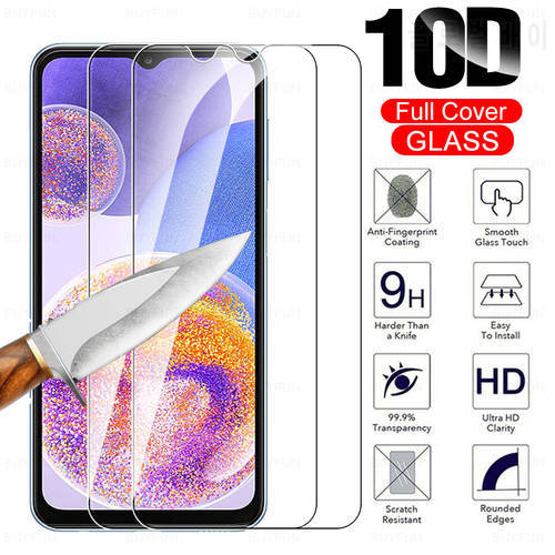 2 Pcs Tempered Glass For Samsung A23 Full Cover Screen Protector Film For Galaxy A03 A13 A23 A33 A53 A73 5G Protective Glass