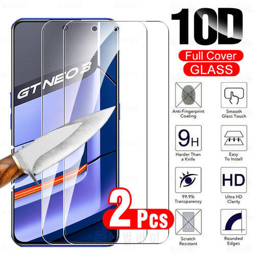 2 Pcs Tempered Glass For Oppo Realme GT Neo3 Full Cover Screen Protector Film For Realme GT Neo3 GTNeo3 Protective Glass