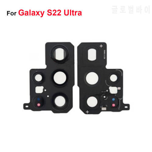Back Camera Lens With Frame For Samsung Galaxy S22 Ultra S22U Rear Camera Glass with Adhesive Sticker Replacement Parts