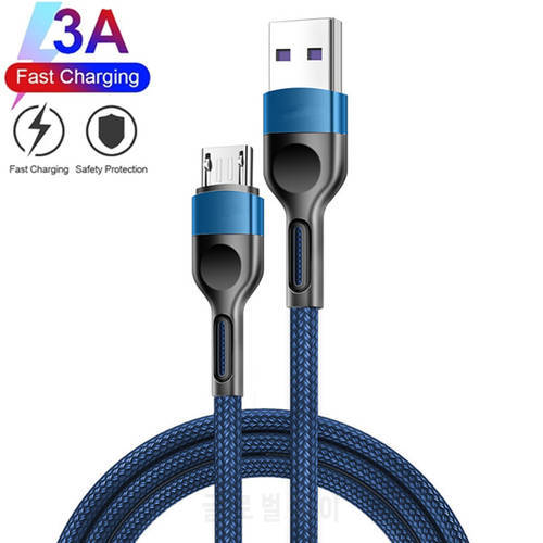 Micro USB Cable Fast Charging For Samsung S7 S8 S10 S20 Xiaomi Android Redmi Note 4 5 Data Cable Charger Wire Cord Mobile Phone