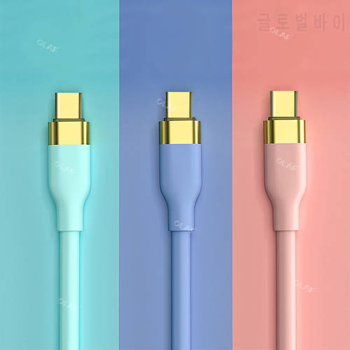 5A 1M Liquid Silicone Super Fast Charge Cable Type C Cable for Samsung Huawei Xiaomi Quick Charging Wire Data USB C Cable Cord