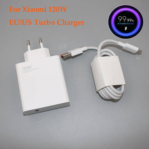 For Xiaomi Mi 11 12 Ultra 120w Turbo Charger EU/US Adapter Original Fast Charge 6A Type C For Mi10 Black Shark4 Redmi Note11 Pro