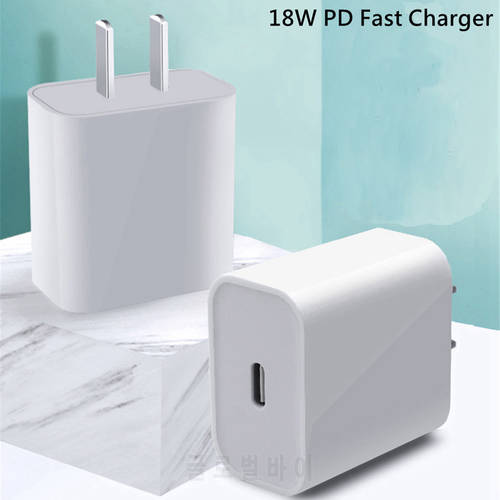 18W PD USB Type C Quick Charger Adapter For iPhone 11 Pro XR X XS 12 13 Pro Max 14 Pro Max 14 Fast charger port EU US UK AU Plug