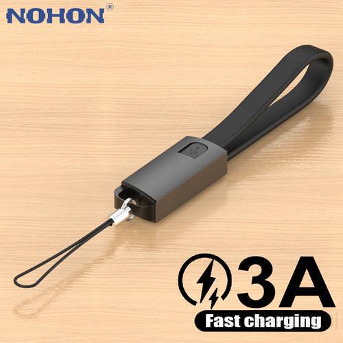 Keychain USB Cable For iPhone 13 12 11 Pro Max X XS 6 6S 7 8 Plus SE Apple Mobile Phone Wire Fast Charge Short Data Charger Cord