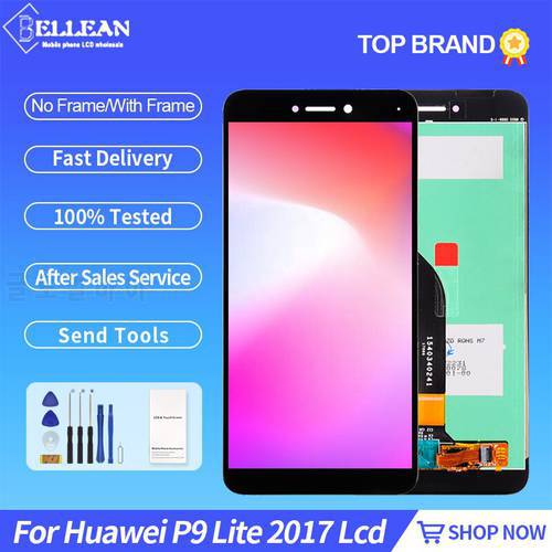 Catteny P9 Lite 2017 Display For Huawei P8 Lite 2017 Lcd Touch Panel Screen Digitizer Assembly With Frame Free Shipping