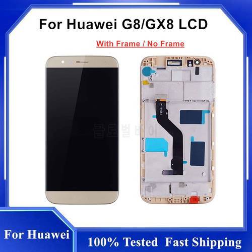Tested For Huawei Ascend GX8 RIO-AL00 RIO-L01 LCD Touch Screen Digitizer Assembly For Huawei G8 Display Replacement With Frame