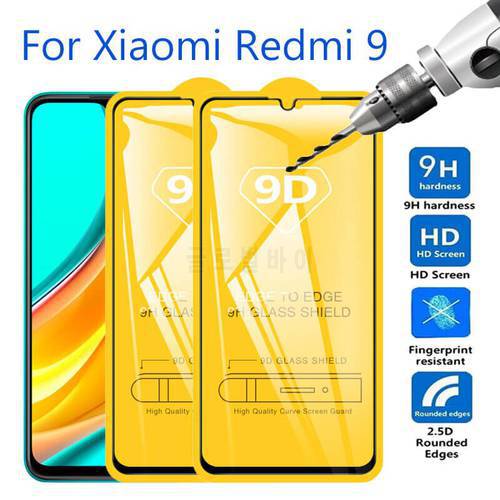 2Pcs 9D For Xiaomi Redmi 9 Protective Glass On Xiomi Redme 9T 9A 9C 9 Glass Full Cover Xaomi Redmi9 M2004J19AG Screen Protectors