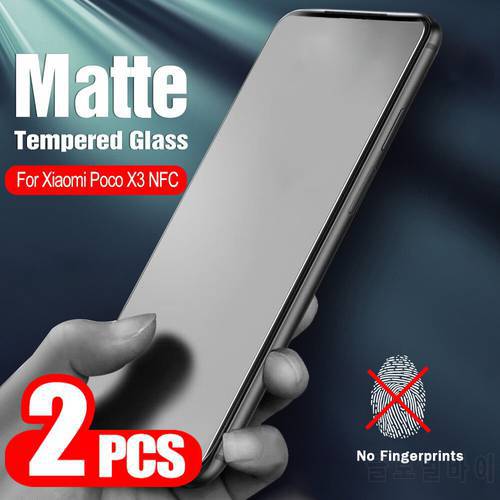 2PCS Matte Tempered Glass for Xiaomi Mi 11T 10T 9T Pro 11 10 A3 Lite 5G Screen Protector for Poco X4 X3 M4 M3 F2 Pro F3 GT C31