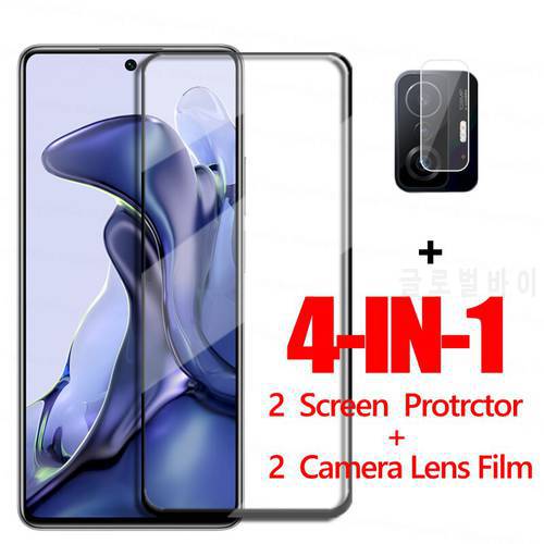 4IN1 For Xiaomi 11T Glass Screen Protector Xiaomi 10T 11T 12T Pro 10T Lite Tempered Glass Protective Phone Film Xiaomi 11T Pro