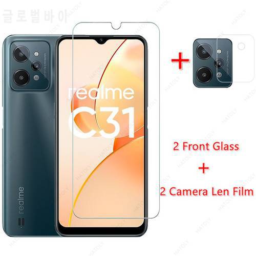 For Realme C31 Glass Tempered Glass for Realme C31 C35 C25Y C25 C25s C21 C21Y C20 C15 C12 C11 Front Glass Film Screen Protector