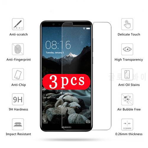3Pcs for huawei Y7 Y6 Y5 prime pro 2018 2019 tempered glass Y5 lite protective film phone screen protector on glass smartphone