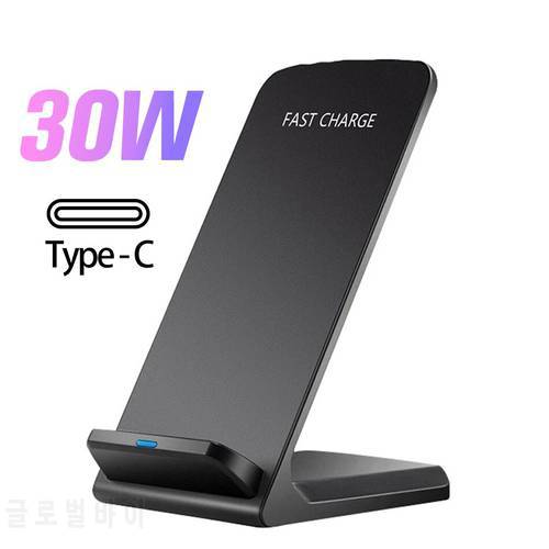 30W Qi Dual Coil Wireless Charger For iPhone 13 11 12 SE X 10 Plus Phone Fast Charger Pad Dock Station For Samsung S8 S9+ Note 8