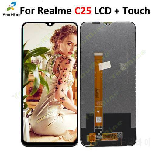 100% Tested For OPPO Realme C25 LCD Display Touch Screen Assembly Replacement For Realme C25 LCD RMX3193, RMX3191 Display