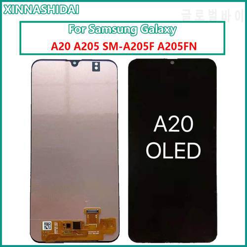 6.4&39&39 For Samsung Galaxy A20 A205 SM-A205F A205FN A205GN A205S LCD Display Touch Screen Digitizer Assembly Replacement
