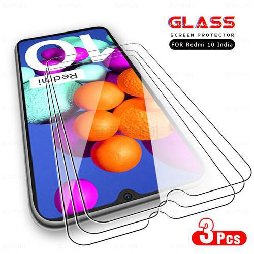 3pcs tempered glass for xiaomi redmi 10 2022 screen protector for xiomi ksiomi redmy redme 10 redmi10 safety protect glass film