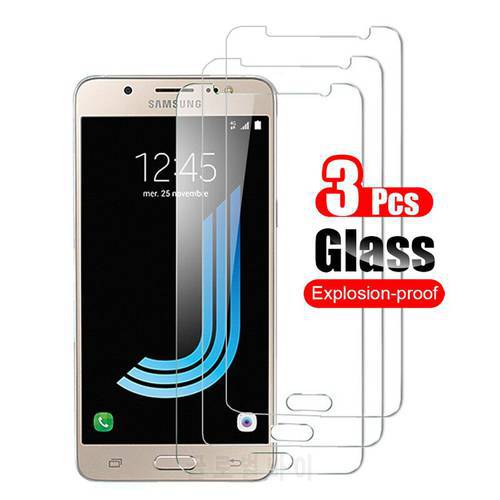 3Pcs On For Samsung Galaxy J7 2015 2016 2017 2018 J700 J710 J730 Tempered Glass Screen Protector Protective Glass Clear Film HD