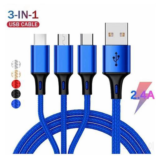 Sindvor Charging Cable 3 In 1 USB Type C Charger Cord MultiPort 2M Micro Cable For iPhone 13 Pro Max 12 Samsung Galaxy Xiaomi 12