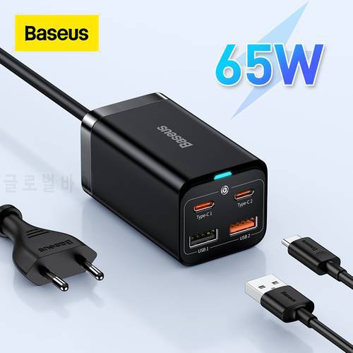 Baseus 65W GaN3 Pro Fast Charger Quick Charge 3.0 USB Type C PD For iPhone 12 13 11 Pro Sumsung Xiaomi