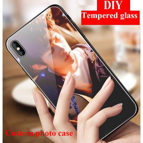 Custom Photo Tempered Glass Cover For Huawei P20 Lite P30 Pro P40 P50 Honor 10 Lite 8S 8X 20S 10i 20i Y5 Y9S Y9 Prime Play Case