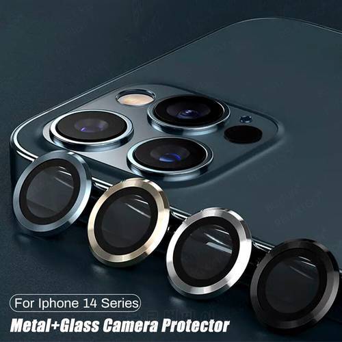 9D Curved Matel + Tempered Glass Camera Lens Protector For Apple Iphone 14 Pro Max Iphone14 ProMax Case I phone 14 Coque Fundas
