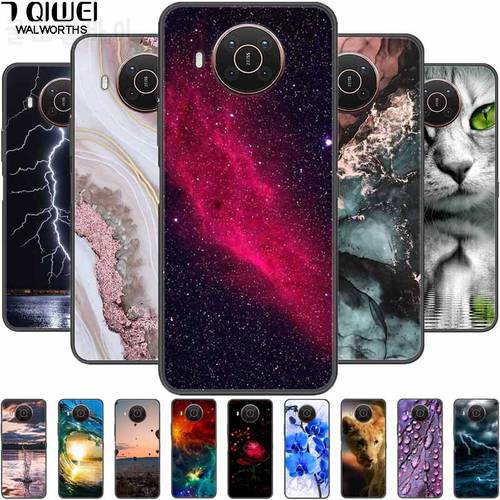 For Nokia X20 Case X10 Painted Silicone Forest Tiger TPU Black Funda Cases for Nokia X10 Case X 20 Shockproof For NokiaX10 Shell
