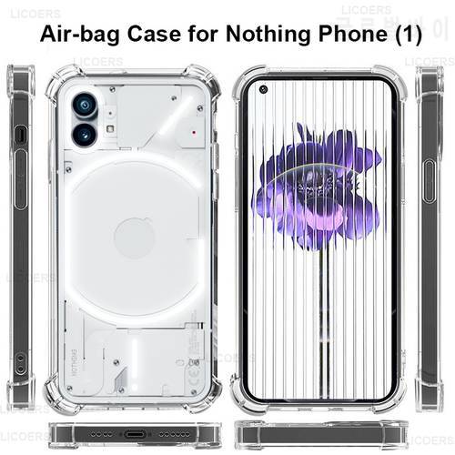 Air-bag Case for Nothing Phone 1 One Phone1 (1) 6.55 inch Cover Transparent Clear Antiknock Soft Crystal TPU Shell Fundas Bumper