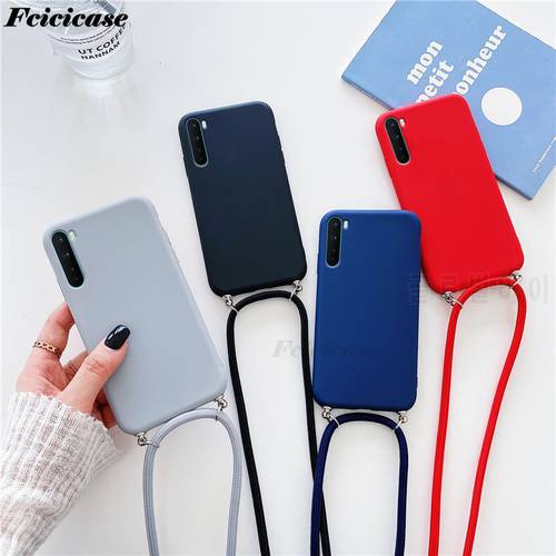 For Oneplus Nord 7 Pro 6 6T 7T Silicone Case For One Plus 7 7T oneplus 8 9 pro 8T Crossbody Necklace strap Lanyard Cord Cover