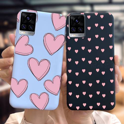 Love Heart Couple Case For Vivo V20 V2025 Cover Cute Soft Slim Matte Phone Case For Vivo V21 V21E 4G 5G VivoV21 V 21 V 20 Coque